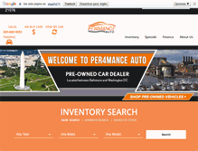 Tablet Screenshot of per4manceauto.com